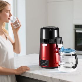 4L Water Distiller Home Countertop Purifier Machine 1750W Stainless Steel Glass