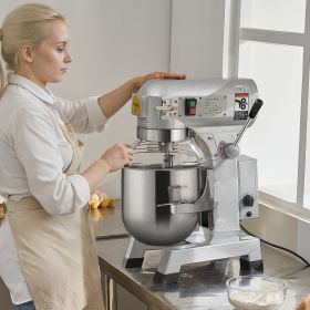 Commercial Food Mixer 10L 3-Speed Stand Dough Mixer 550W For Restaurant