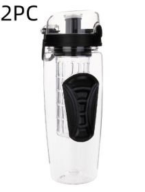 32Oz Fruit Infusing Infuser Water Bottle Water Fruit Bottle BPA Free Plastic Sport Fruit Infuser Water Bottles With Infuser Juice Shaker Drink Bo (Option: Style F 2PC)