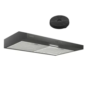 Stainless Steel Under Cabinet Range Hood Vent Cooking 230 CFM Kitchen 3 Speed cooker hood (Width: black30inch)