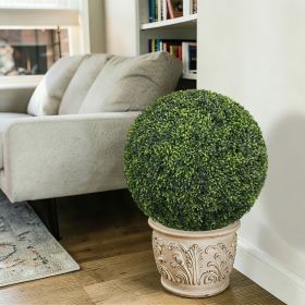 22.4IN Topiary Balls Artificial Outdoor Faux Boxwood Plants Large Green Decorative Spheres for Garden Front Porch Patio Planter Decoration, 2pcs/ (Option: green)
