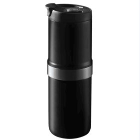 PSNKM03 Portable Electric All-in-One Coffee Machine Carrying Coffee Grinder No-Step Micro-Tuning Coffee 25 cups 25g Powder Tank Main Unit + Coffe (PSNKM03: PSNKM03)