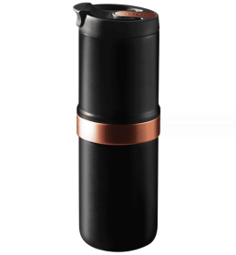 PSNKM03 Portable Electric All-in-One Coffee Machine Carrying Coffee Grinder No-Step Micro-Tuning Coffee 25 cups 25g Powder Tank Main Unit + Coffe (PSNKM03: PSNKM03B)